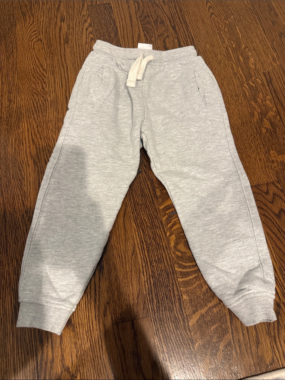 Zara Light Gray Kids Drawstring Joggers